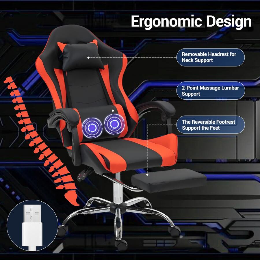 Sedia da gaming con supporto l - Massage recensione e prezzo